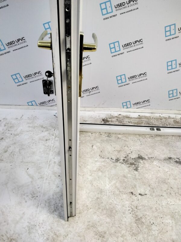 Used White Upvc French Doors 1700mm x 2070mm EA2 - Image 5
