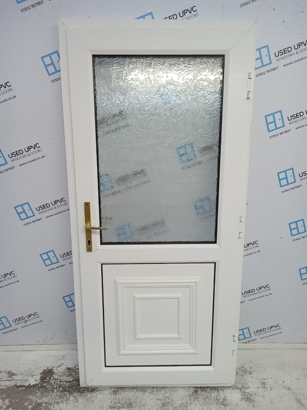 Used White Upvc Back Door 930mm x 1990mm 0149 - Image 2