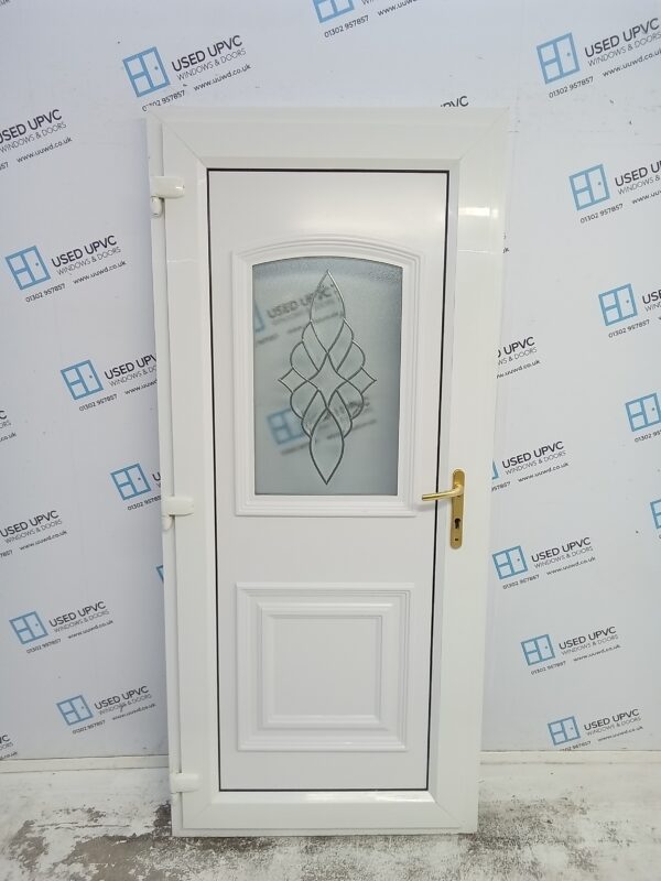 Used White Upvc Back Door 905mm x 2025mm 0268 - Image 2