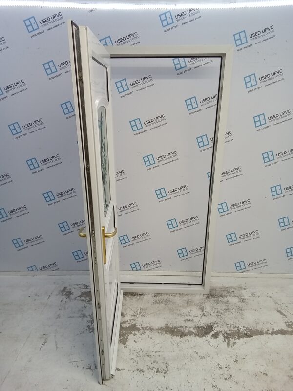 Used White Upvc Back Door 905mm x 2025mm 0268 - Image 3