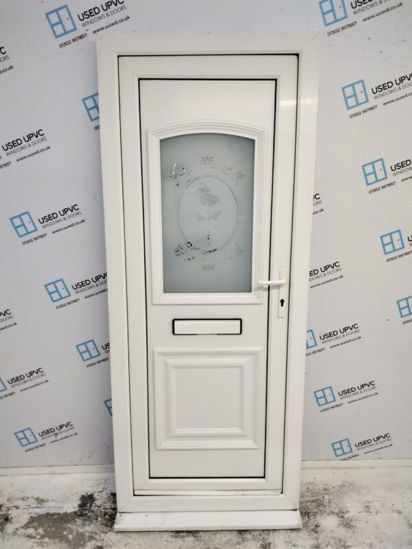 Used White Upvc Front Door 840mm x 2065mm 0458