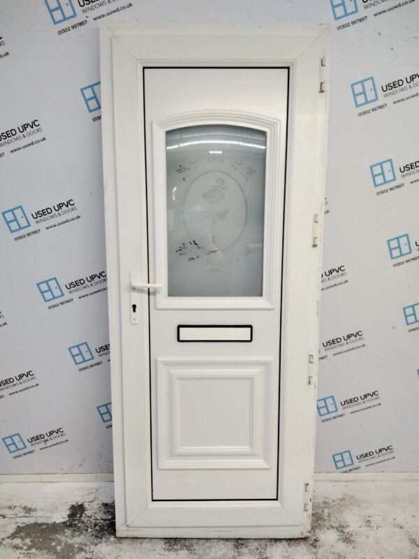 Used White Upvc Front Door 840mm x 2065mm 0458 - Image 2