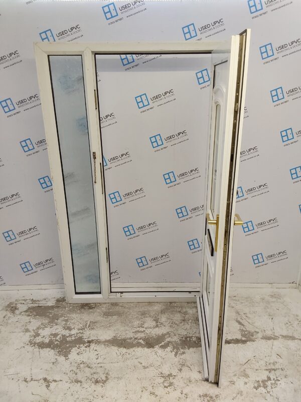 Used White Upvc Front Door And Side Panel 1245mm x 2035mm DS051 - Image 3