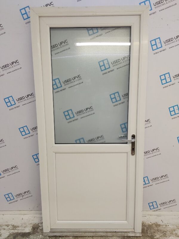 Used White Upvc Back Door 1000mm x 2145mm (outwards opening) 0511 - Image 2