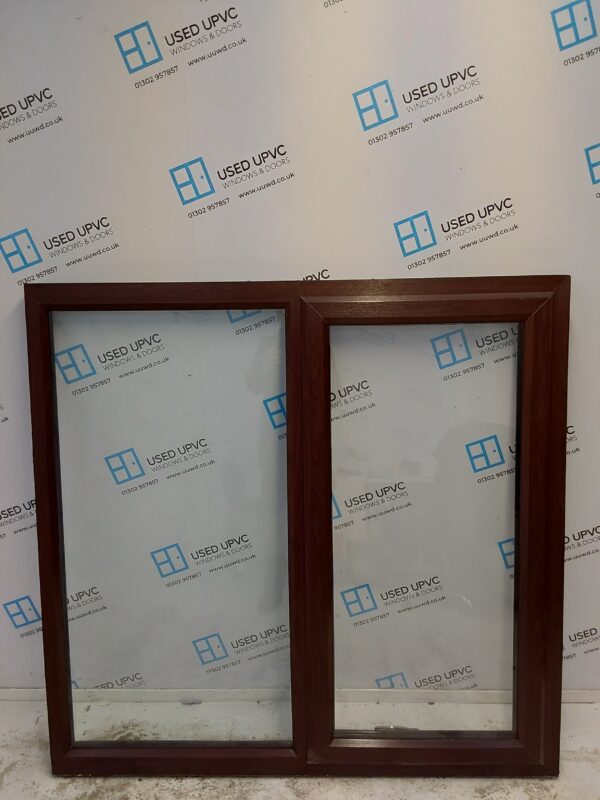 Used Rosewood Upvc Window 1410mm x 1360mm LW0082