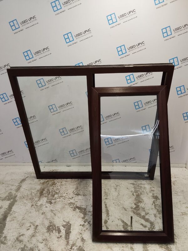 Used Rosewood Upvc Window 1410mm x 1360mm LW0082 - Image 3