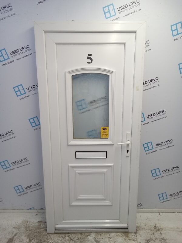 Used White Upvc Front Door 910mm x 1995mm 0521