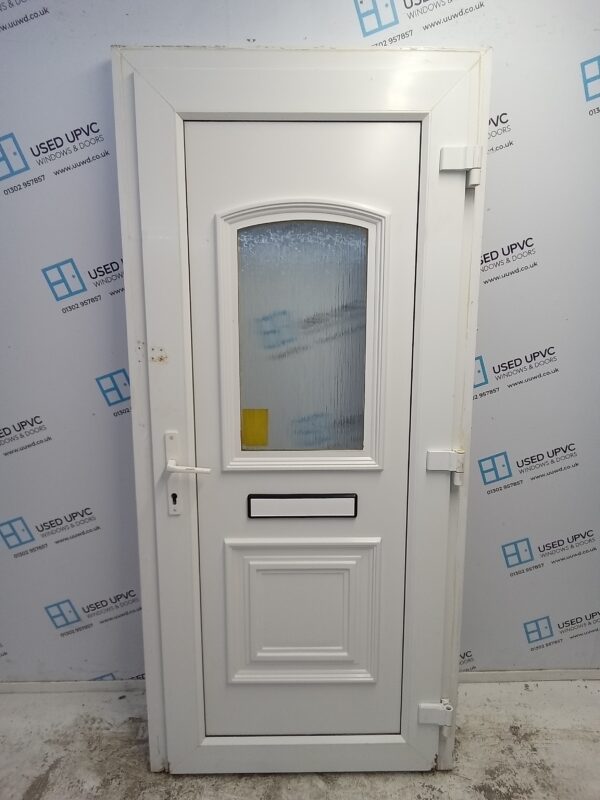 Used White Upvc Front Door 910mm x 1995mm 0521 - Image 2