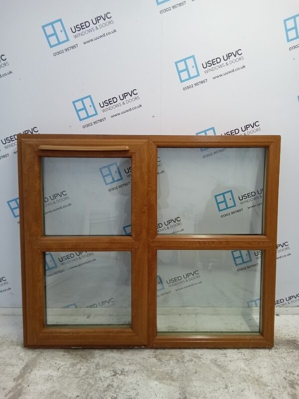 Used Oak Upvc Window 1195mm x 1005mm LW0132