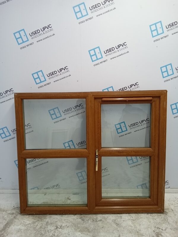 Used Oak Upvc Window 1195mm x 1005mm LW0132 - Image 4