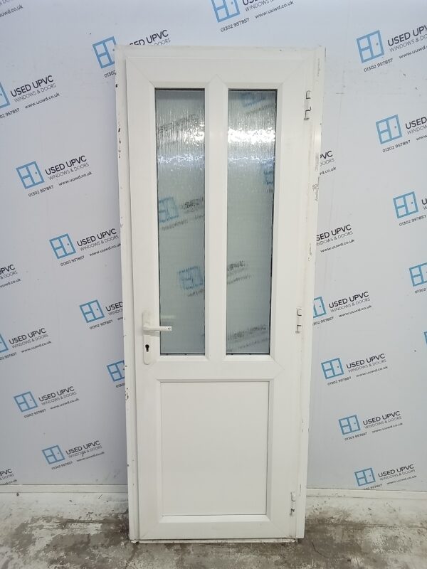 Used White Upvc Back Door 810mm x 2130mm (Outwards Opening) (Reduce To 780mm) 0011