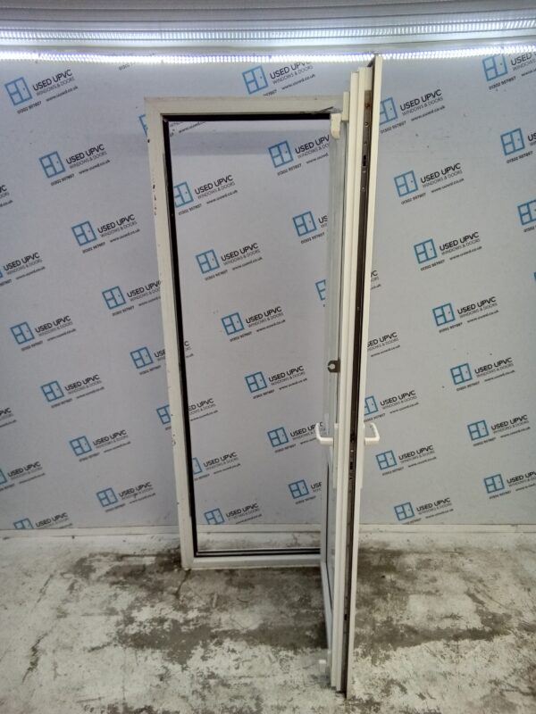 Used White Upvc Back Door 810mm x 2130mm (Outwards Opening) (Reduce To 780mm) 0011 - Image 2