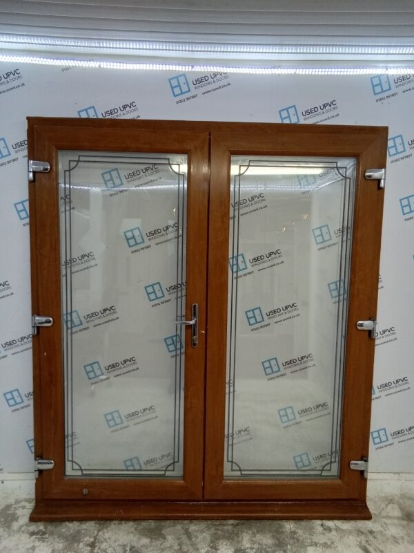Used Oak Upvc French Patio Doors 1845mm x 2100mm EA1