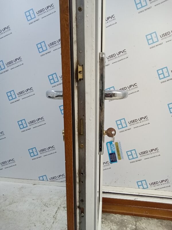 Used Oak Upvc French Patio Doors 1845mm x 2100mm EA1 - Image 4