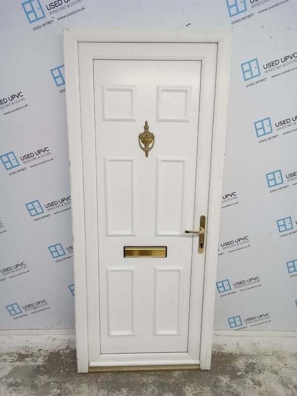 Used White Upvc Front Door 865mm x 2040mm 0146