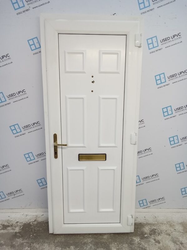 Used White Upvc Front Door 865mm x 2040mm 0146 - Image 2