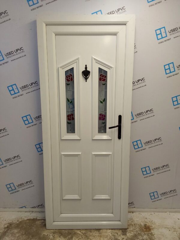 Used White Upvc Back Door 850mm x 2075mm  0256