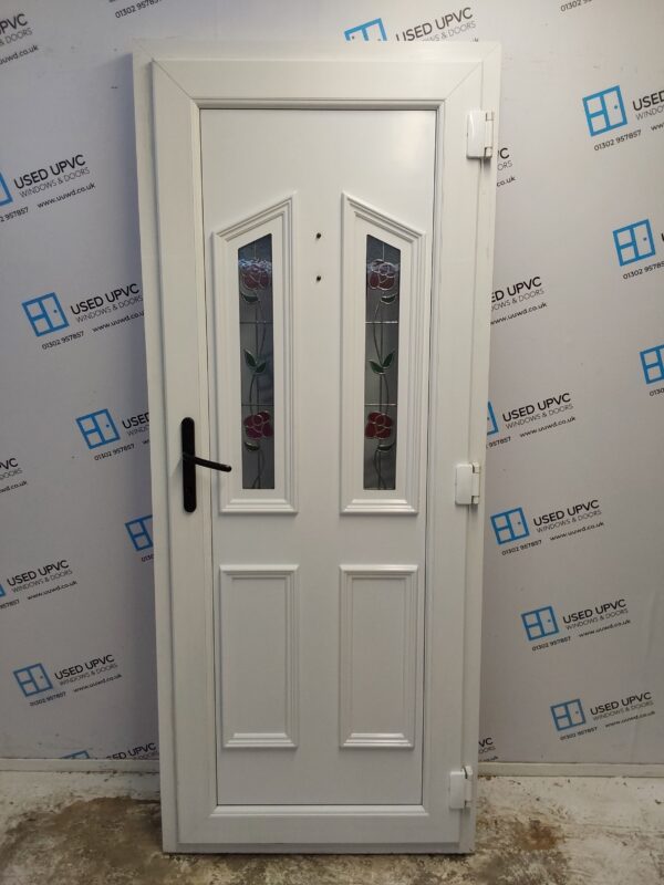 Used White Upvc Back Door 850mm x 2075mm  0256 - Image 2