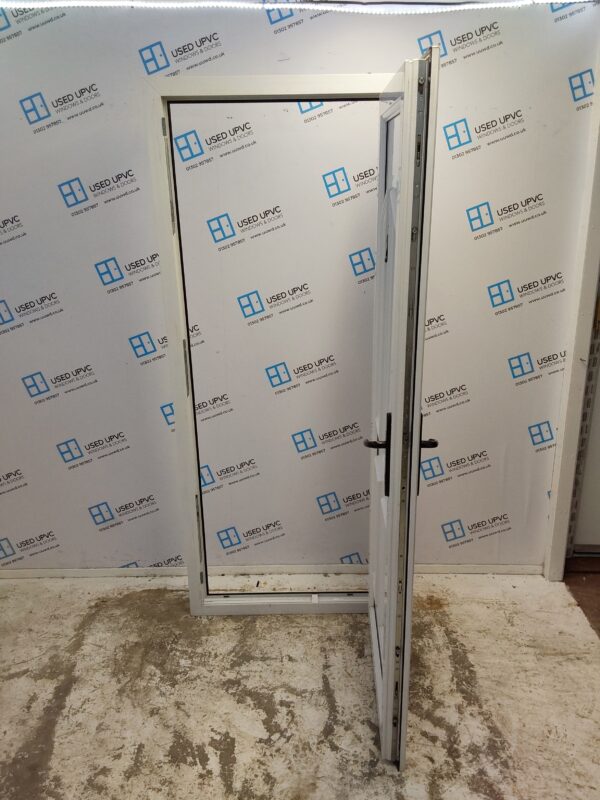 Used White Upvc Back Door 850mm x 2075mm  0256 - Image 3