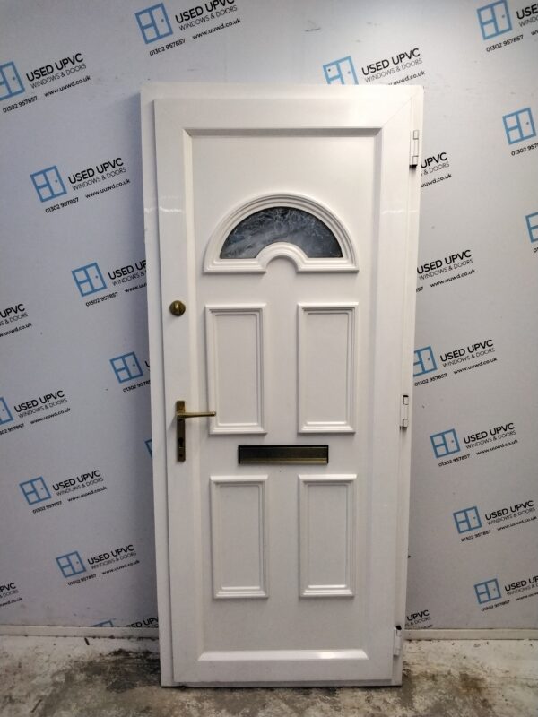 Used White Upvc Front Door 865mm x 2040mm 0724 - Image 2