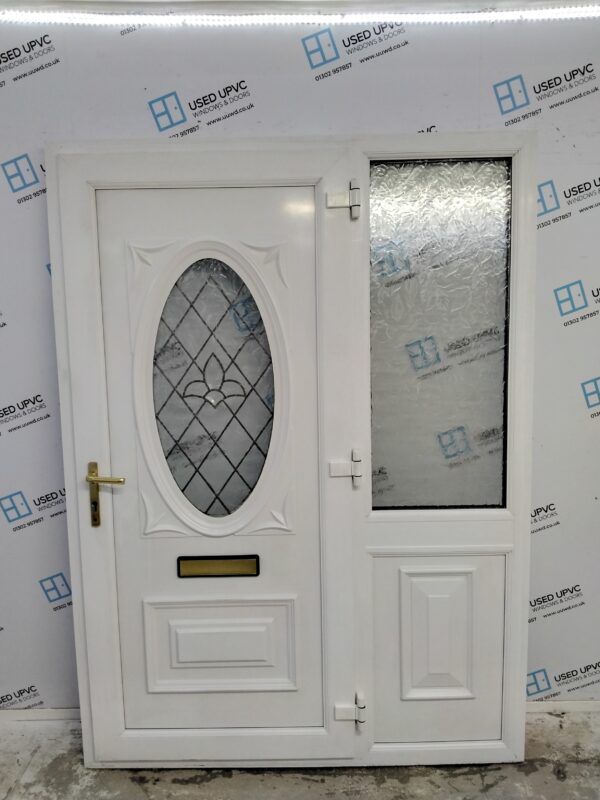 Used White Upvc Front Door And Side Panel 1480mm x 2035mm DS034 - Image 2