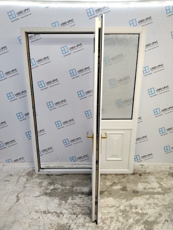 Used White Upvc Front Door And Side Panel 1480mm x 2035mm DS034 - Image 3
