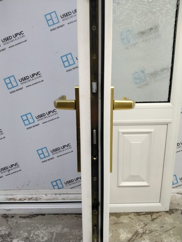 Used White Upvc Front Door And Side Panel 1480mm x 2035mm DS034 - Image 5