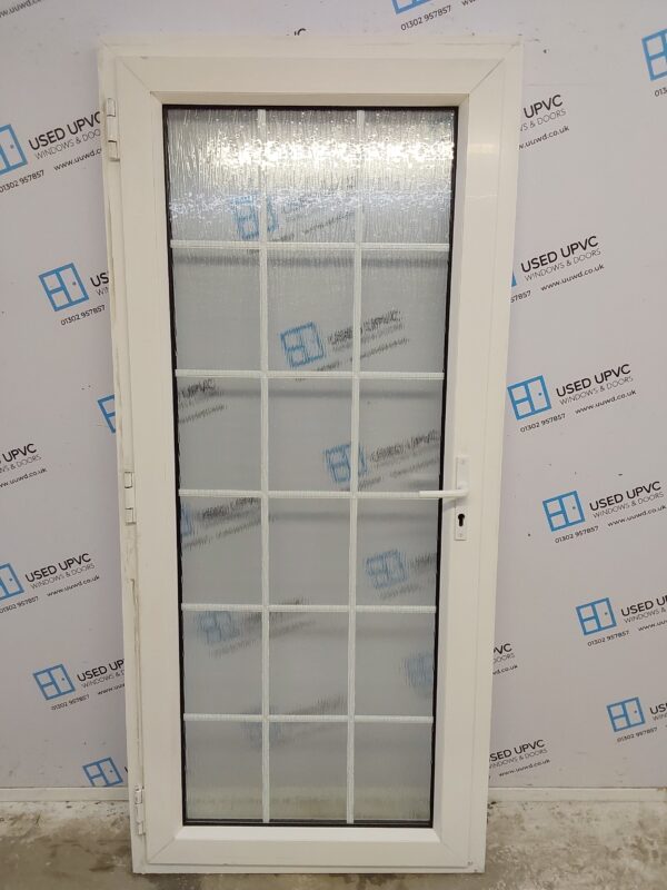 Used White Upvc Full Glass Back Door 925mm x 2040mm 0357 - Image 2