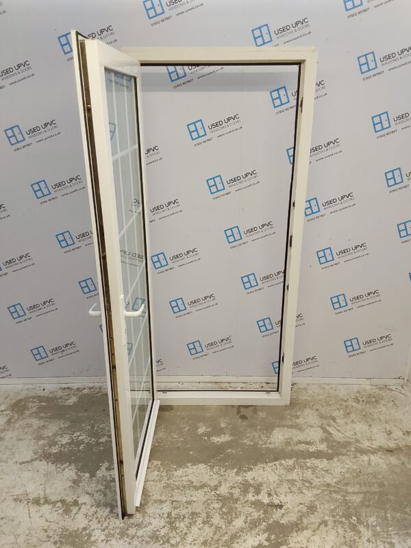 Used White Upvc Full Glass Back Door 925mm x 2040mm 0357 - Image 3