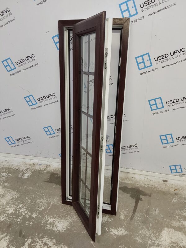 Used Rosewood Upvc Window 450mm x 1370mm W0445 - Image 4