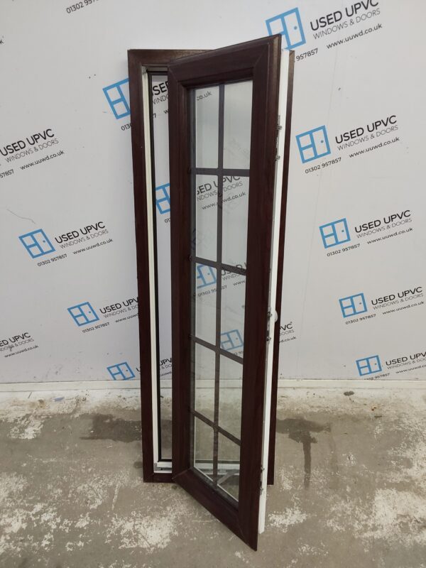 Used Rosewood Upvc Window 450mm x 1370mm W0445 - Image 3