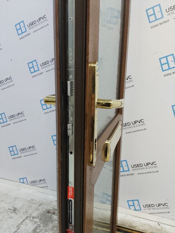 Used Hazel Nut Upvc Front Door And Side Panel 1150mm x 2110mm DS001 - Image 5