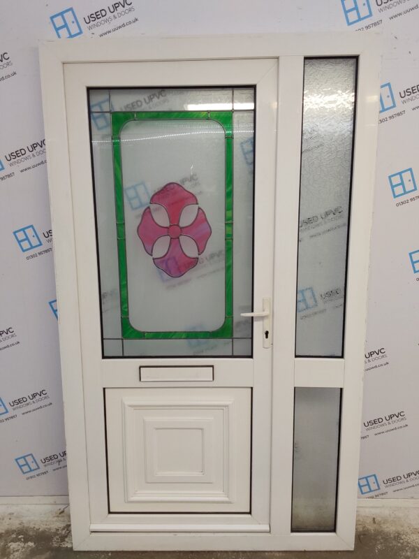 Used White Upvc Front Door And Side Panel 1215mm x 2065mm DS047