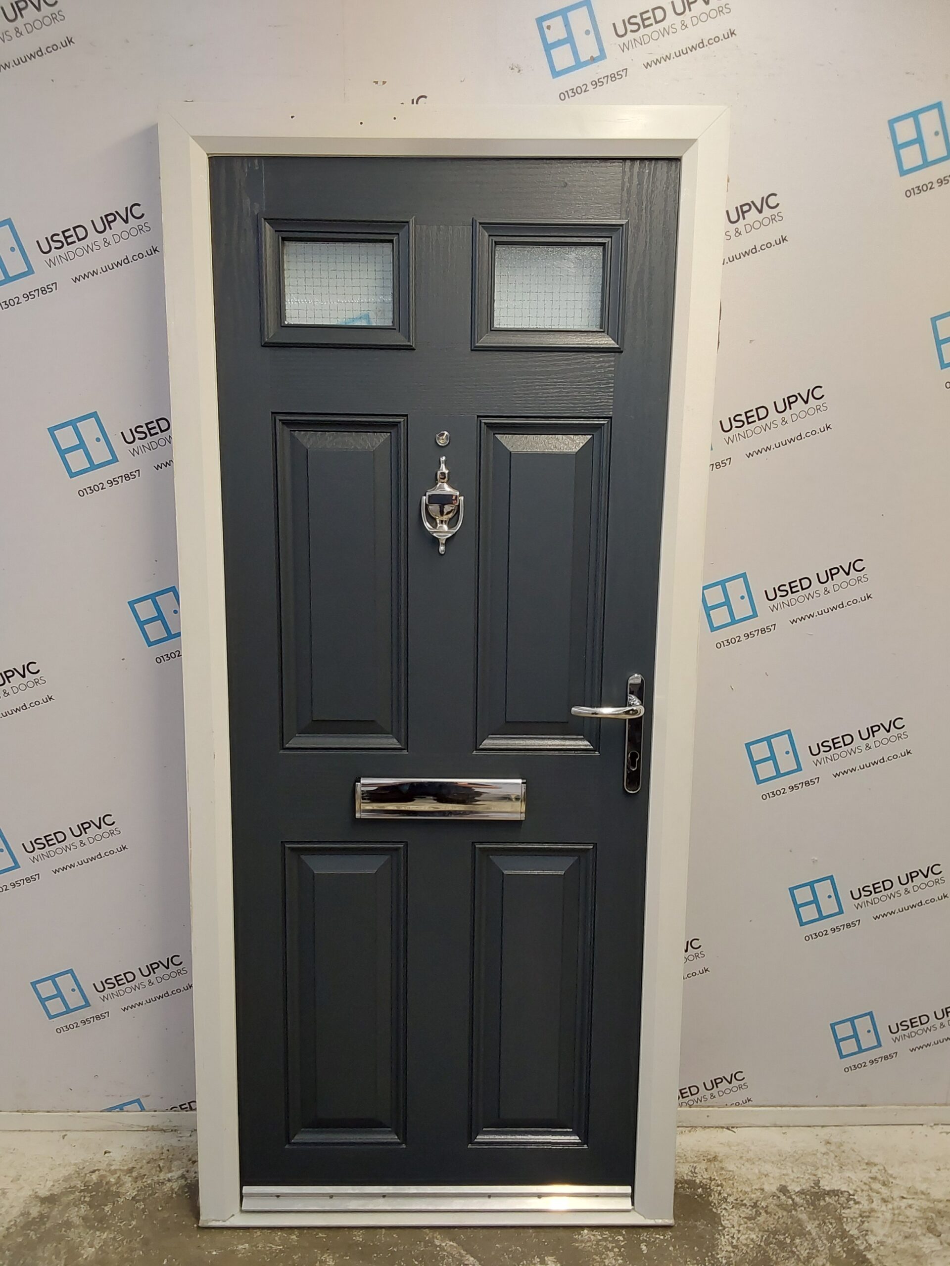 Used Anthracite Grey Composite Front Door 890mm x 1960mm 0603 | Used ...