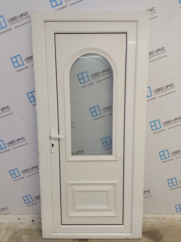 Used White Upvc Back Door 950mm x 2020mm (reduce to 900mm) C1D003