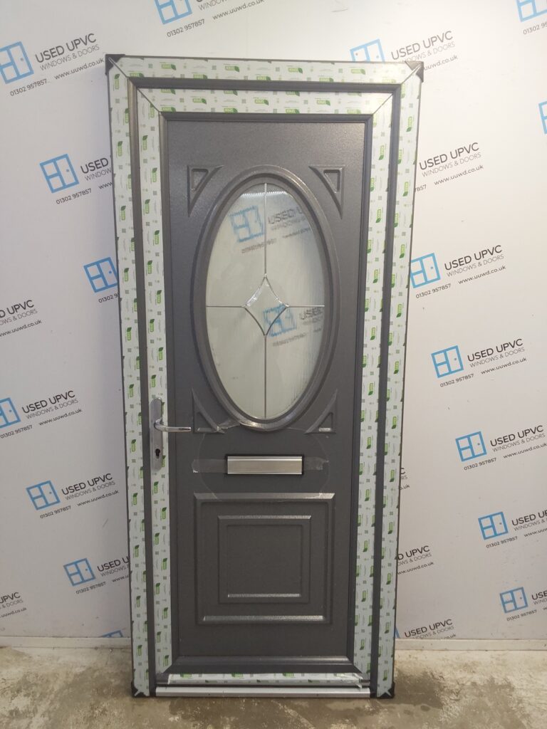 Brand New Light Anthracite Grey Upvc Front Door 900mm X 2050mm ND143 ...