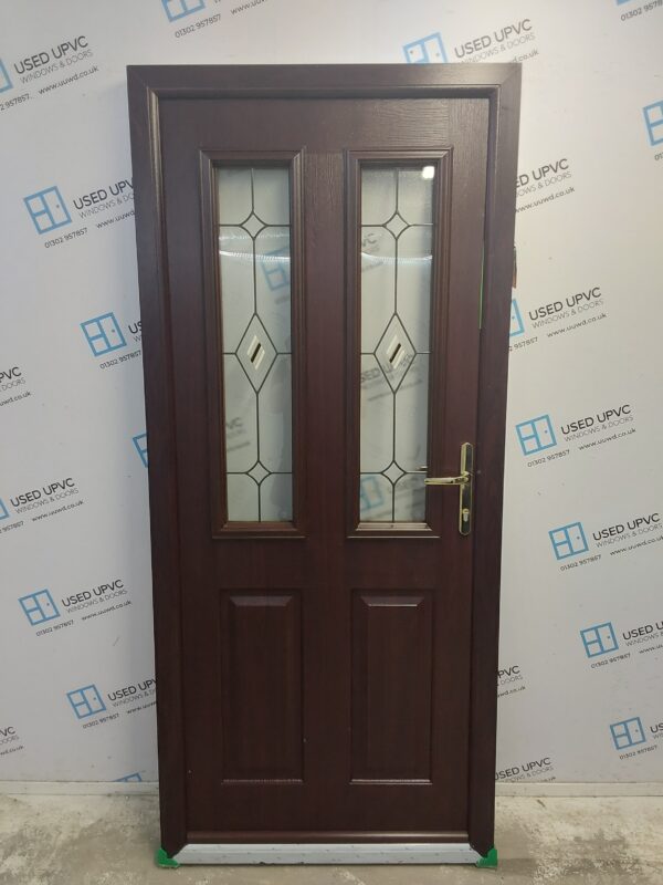 Brand New Rosewood Composite Back Door 910mm x 2050mm ND61