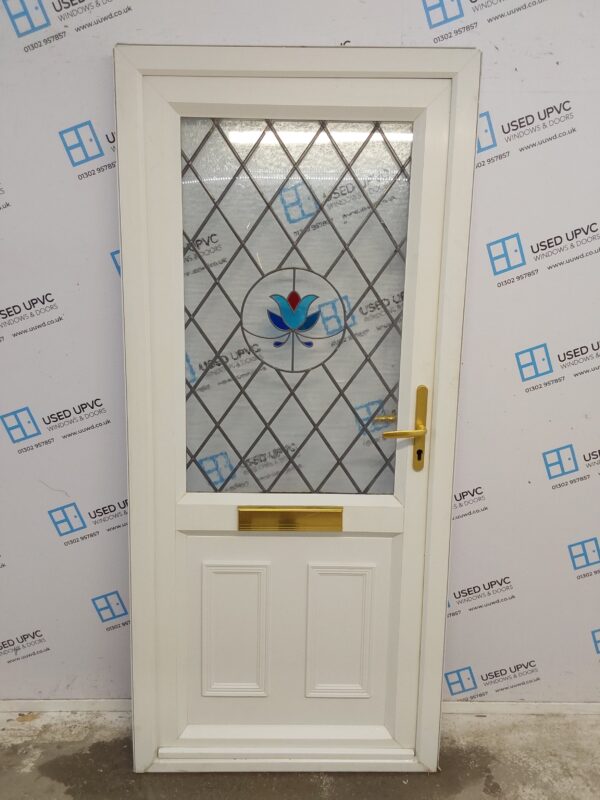 Used White Upvc Front Door 915mm x 2040mm 0127