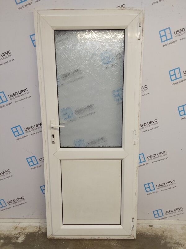 Used White Upvc Back Door 850mm x 2020mm 0357 - Image 2