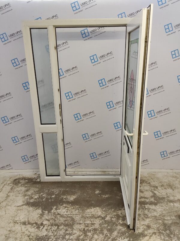 Used White Upvc Front Door And Side Panel 1215mm x 2065mm DS047 - Image 3