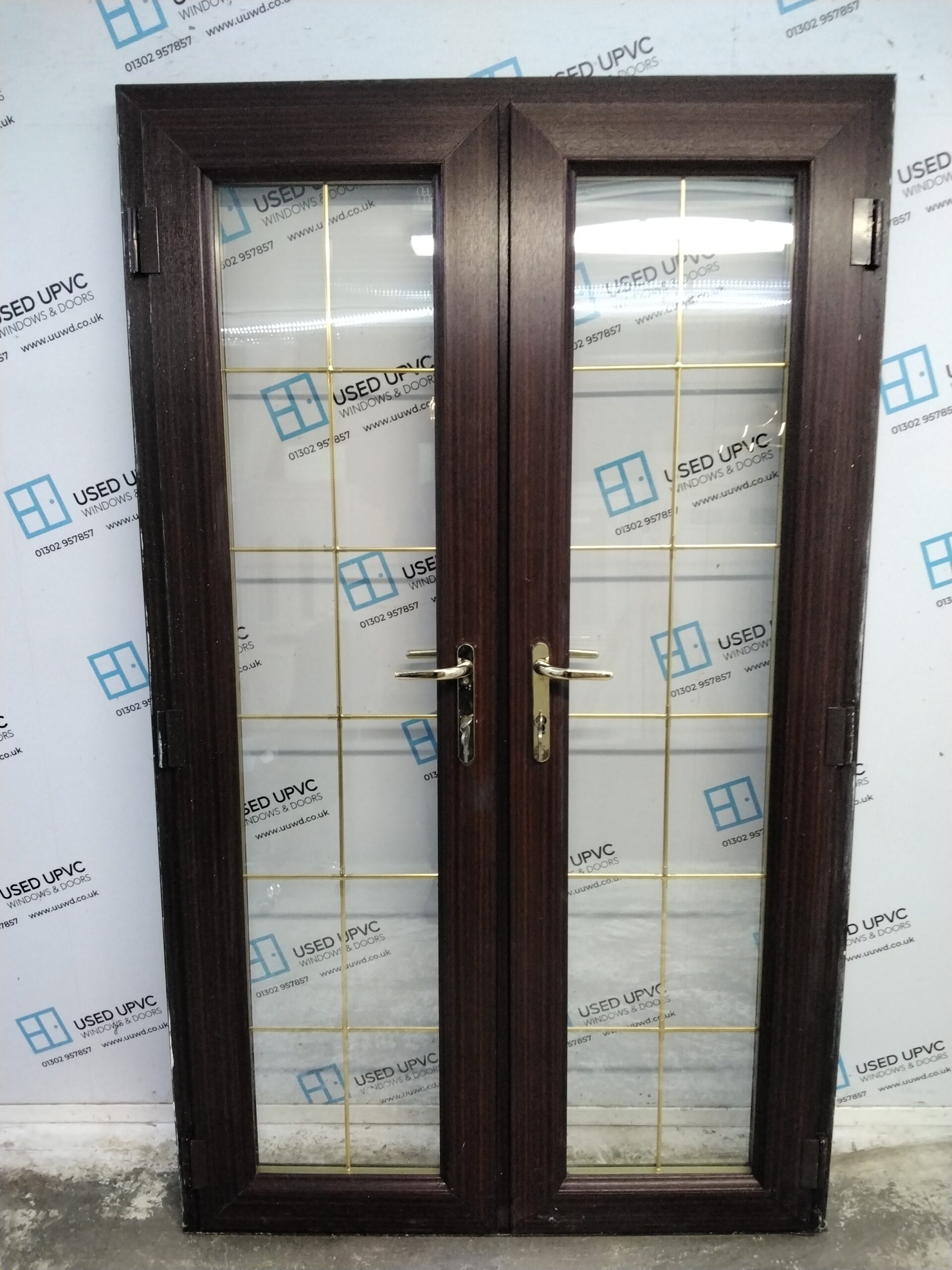 used-woodgrain-upvc-french-doors-1205mm-x-1995mm-ea7-used-upvc