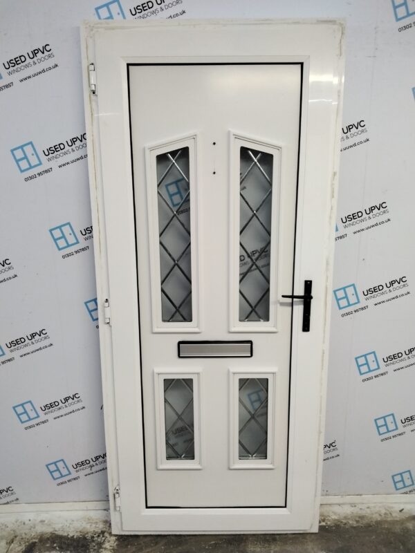 Used White Upvc Front Door 925mm x 2090mm (Reduce to 910mm) 0600 - Image 2