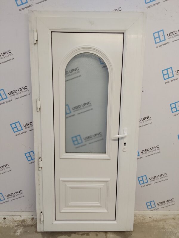 Used White Upvc Back Door 950mm x 2020mm (reduce to 900mm) C1D003 - Image 2