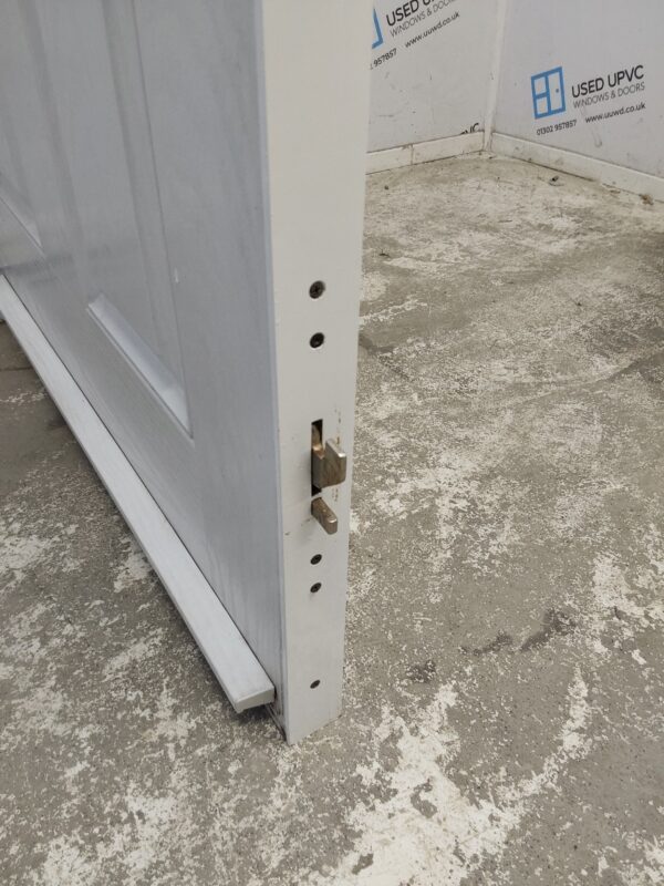 Used White Composite Back Door 910mm x 2075mm 0589 - Image 6