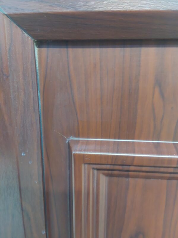 Used Rosewood Upvc Front Door And Side Panel 1195mm x 2100mm (reduce to 1180mm) DS035 - Image 4