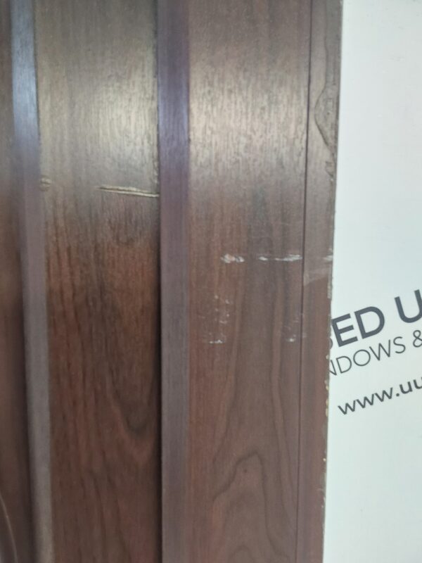 Used Rosewood Upvc Front Door 840mm x 2070mm (reduce to 825mm) C8D47 - Image 7