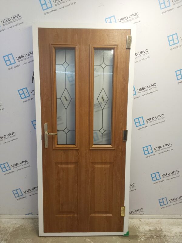 Brand New Rosewood Composite Back Door 910mm x 2050mm ND61 - Image 2