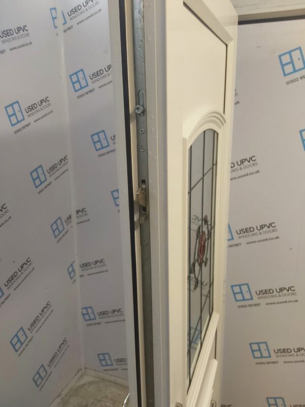Used White Upvc Back Door 910mm x 2060mm (Reduce To 865mm) 0317 - Image 4