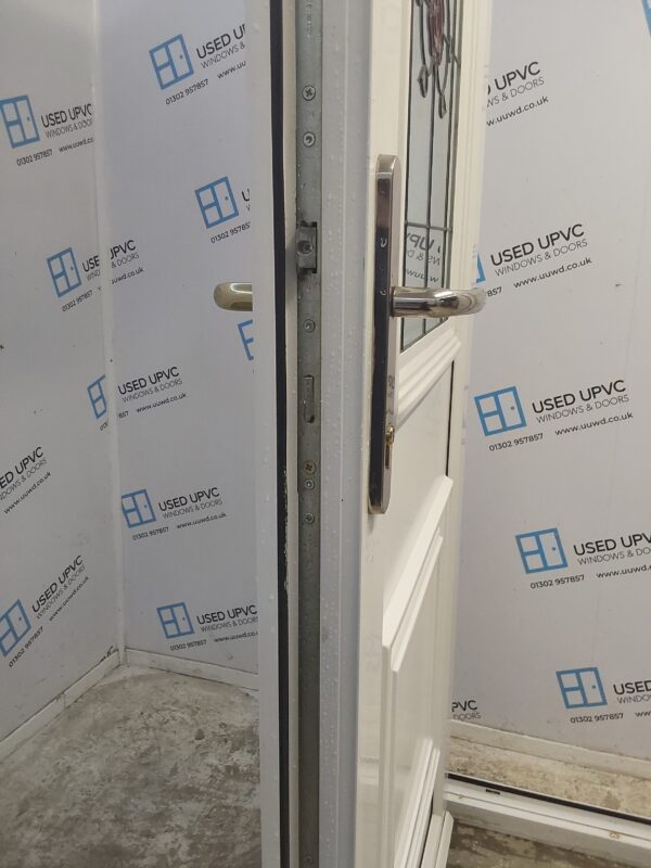 Used White Upvc Back Door 910mm x 2060mm (Reduce To 865mm) 0317 - Image 5