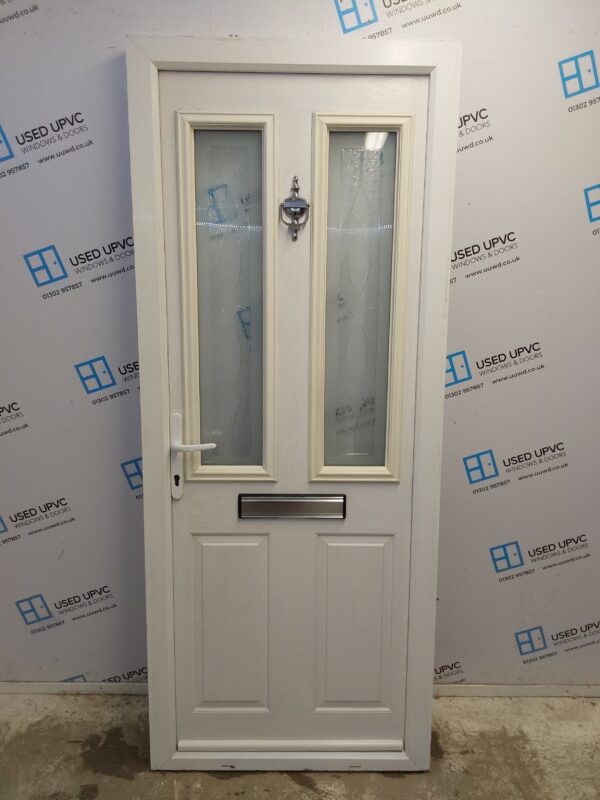 Used White Composite Front Door 820mm x 2000mm 0458